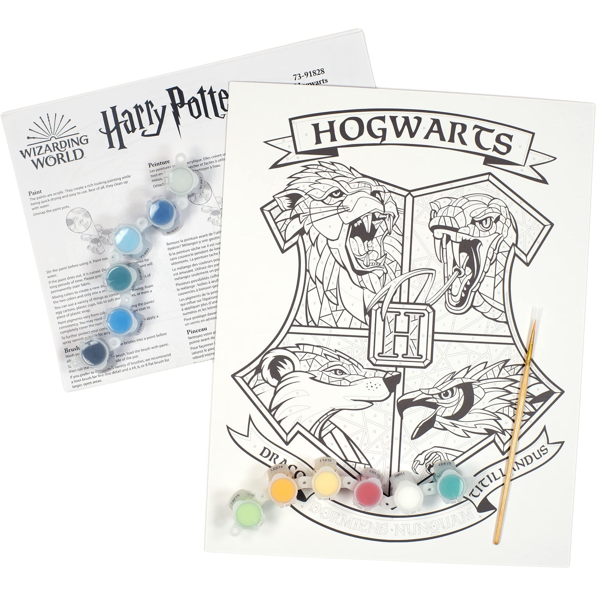 PaintWorks Hogwarts Harry Potter Paint by Number Kit for Adults and Kids