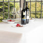 PLASTICPRO Disposable 3 Ply Paper & Plastic Tablecloth Absorbent, Waterproof, White Table Cover for Rectangle Tables fits 6-8 Foot Tables Size: 54'' X