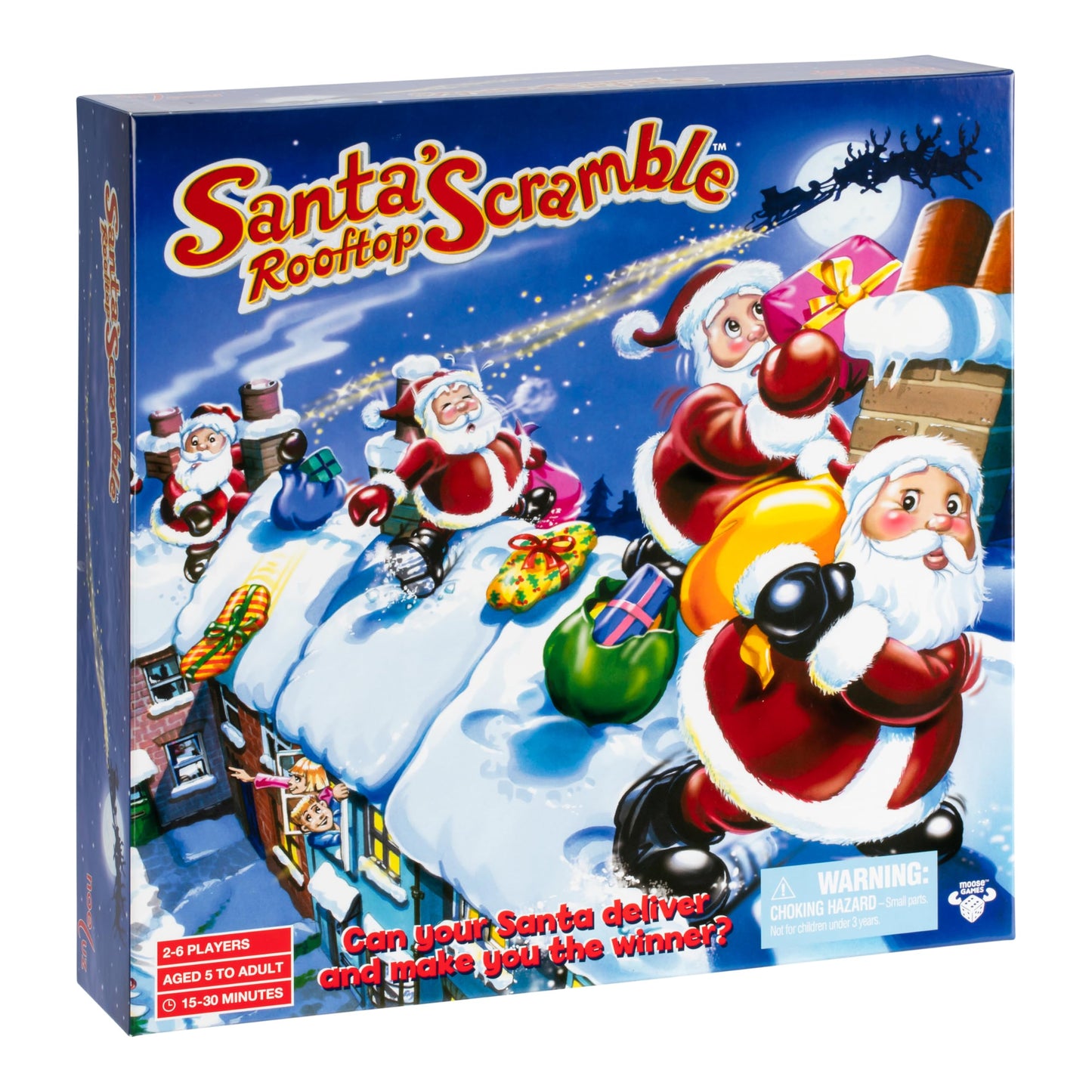 Santa's Rooftop Scramble is A Family Board Game Full of The Magic of Christmas Where Players Act As Santa, Collect and Deliver Presents to The Right