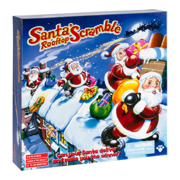 Santa's Rooftop Scramble is A Family Board Game Full of The Magic of Christmas Where Players Act As Santa, Collect and Deliver Presents to The Right