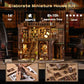3DVASE Book Nooks for Adults, DIY Miniature Dollhouse Book Nook Kit, Model Kits Craft Kits for Adults, 3D Wooden Puzzle Book Nook Craft Bookshelf