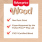 Fisher-Price Wood Toddler Toy Musical Table, 3-Piece Wooden Percussion Instrument for Developmental Play Kids Ages 2+ Years