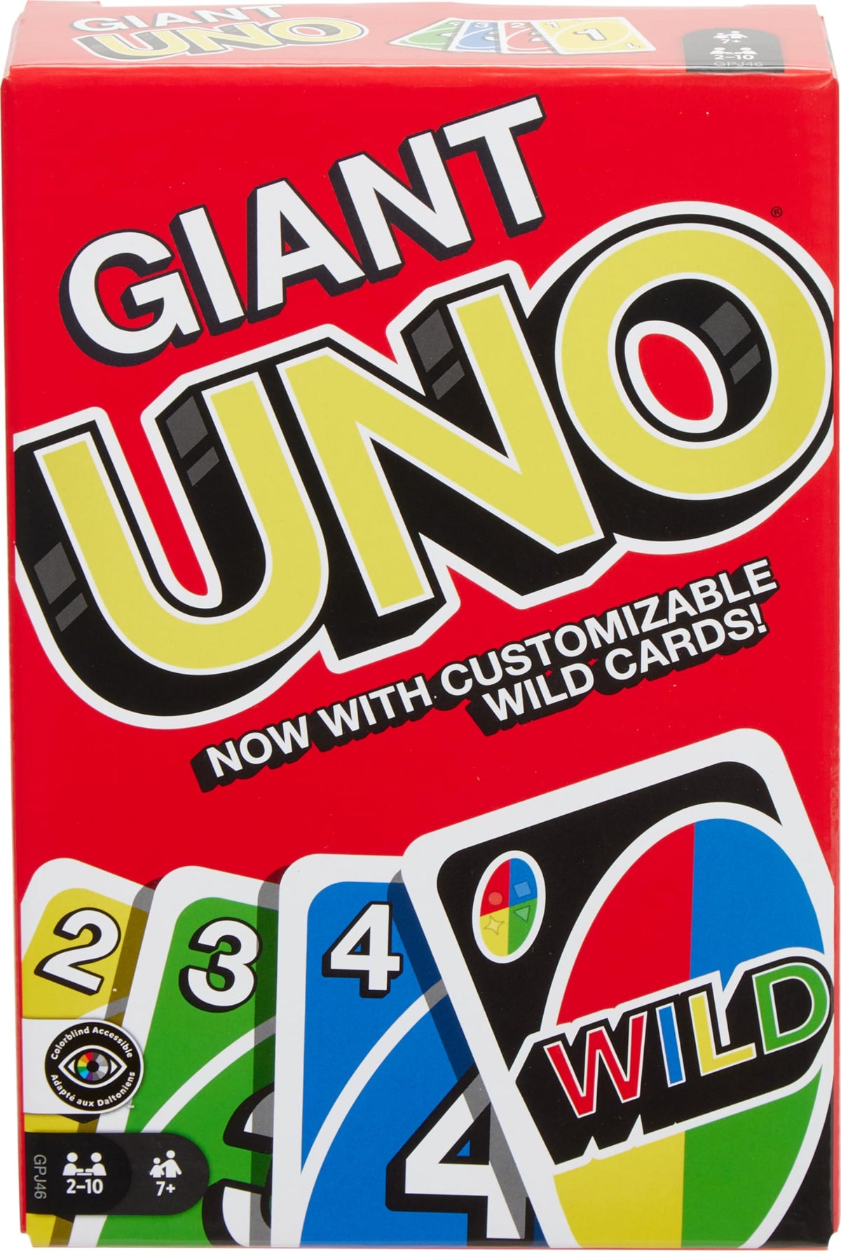 Mattel Games Giant UNO Card Game, Ages 7+, Players 2-10