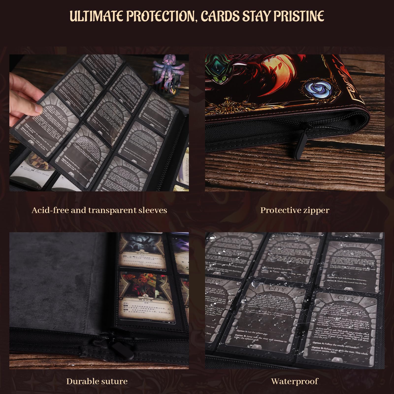 CZYY Trading Card Binder, TCG Album for MTG, Sport & Collectible Cards