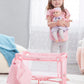 Madame Alexander Pack and Play Crib for Dolls, Pink Hearts