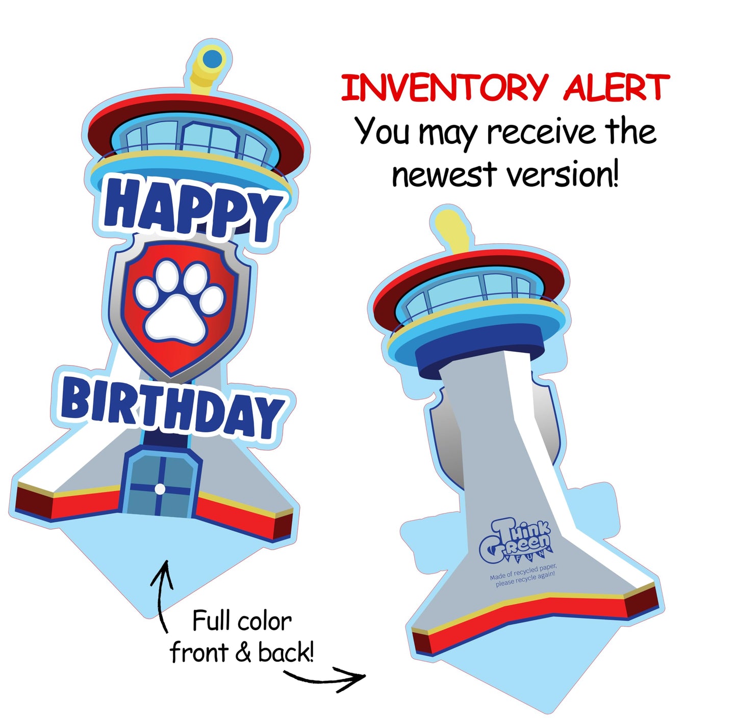Custom Age Birthday Cake Topper for Patrol Boys and Girls Party Decorations