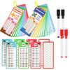 30 Pcs Multiplication and Division Flash Cards with 4 Dry Erase Pens 2 Rings Educational Time Table Cards Set Math Chart Games for 1st to 3rd Grades