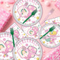 musaeva Pickleball Birthday Party Decorations Tableware, 96PCS Pickle Ball Disposable Pink Paper Plates and Napkins Decoration, Ball Theme Forks Decor