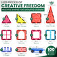 SS INTERNATIONAL Magnetic Tiles Construction Set for Kids 100 PCS with 2 Cars | STEM Learning & Preschool Educational Toy | Creative Magnetic Building