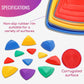 12 Pcs Non-Slip Stepping Stones for Kids - Obstacle Course, Indoor & Outdoor Sensory Playground - Develop Balance & Coordination - Includes Hopping