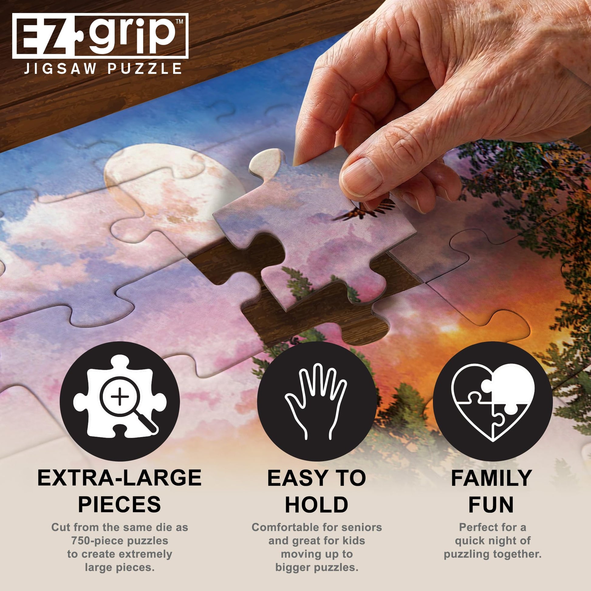 MasterPieces 300 Piece EZ Grip Jigsaw Puzzle - Pine Valley Camp - 18"x24"
