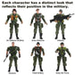Mr.River US Army Men and SWAT Team Toy Soldiers Action Figures with Military Weapons Accessories for Kids Boys Girls,12Pcs