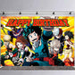 Academia My Hero Party Supplies - 5x3FT Backdrop & Banner for Boys & Girls' Academia Theme Birthday Party Decoration