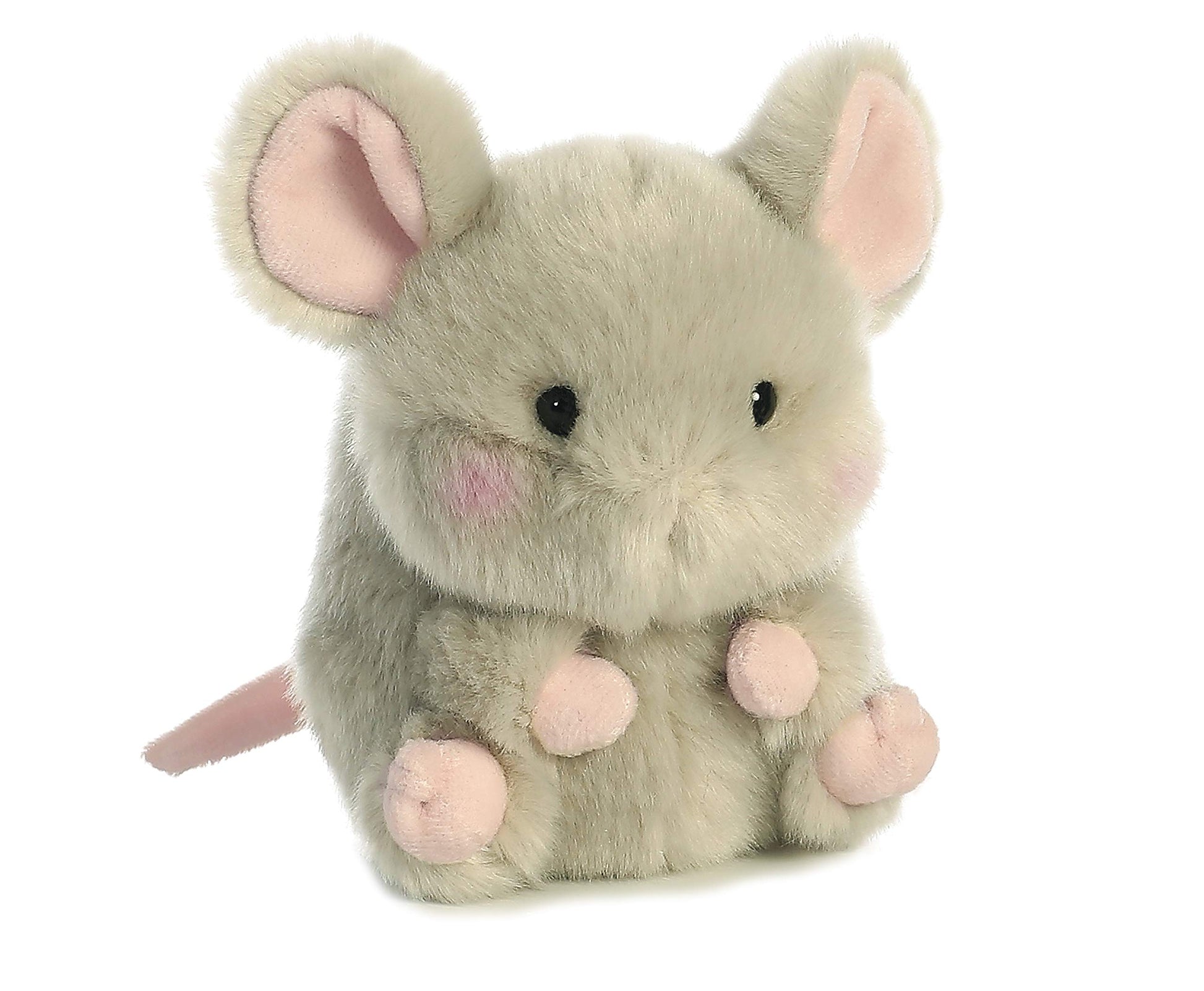 Aurora® Playful Rolly Pet™ Frisk Mouse™ Stuffed Animal - Compact Size for On-the-Go Fun - for Adults, Kids, Birthdays, and Anniversaries - Gray 5