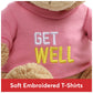 GUND Get Well T-Shirt Message Teddy Bear Stuffed Animal Plush, Pink, 12.5"