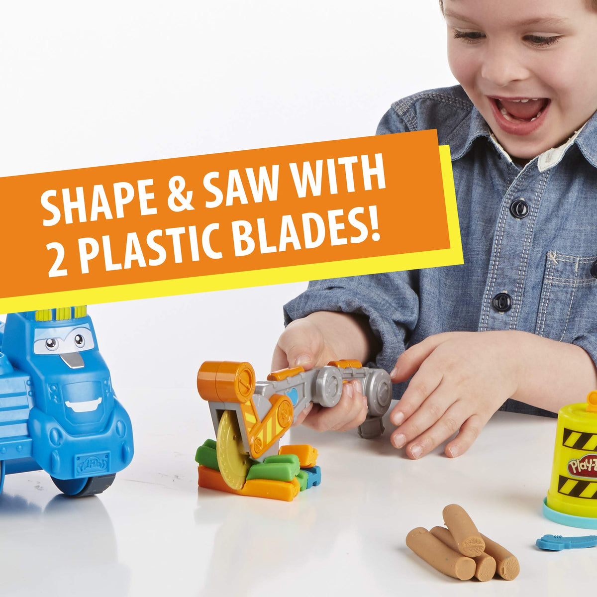 Play-Doh Buzzsaw Logging Truck Toy with 4 Non-Toxic Colors, 3-Ounce Cans (Amazon Exclusive)