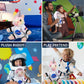 DolliBu Rainbow Unicorn Astronaut Plush Toy - Fantasy Astronaut Stuffed Animal with Space Helmet and NASA Astronaut Suit, Spaceman Doll Decor