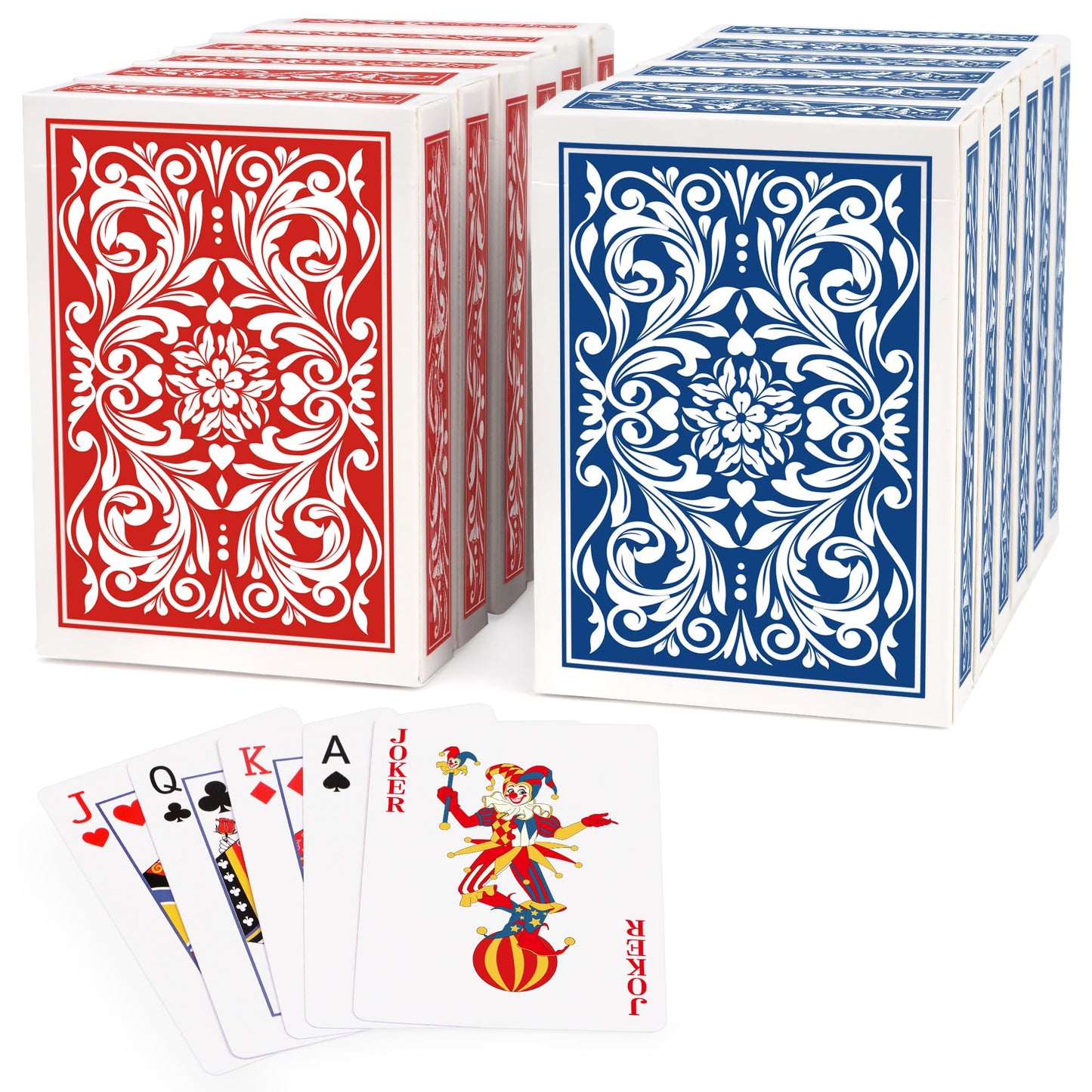 Playing Cards 12 Pack, 12 Decks of Playing Cards, Poker Size Standard Index, Playing Card Bulk for Adult Senior, Poker Cards Set for Card