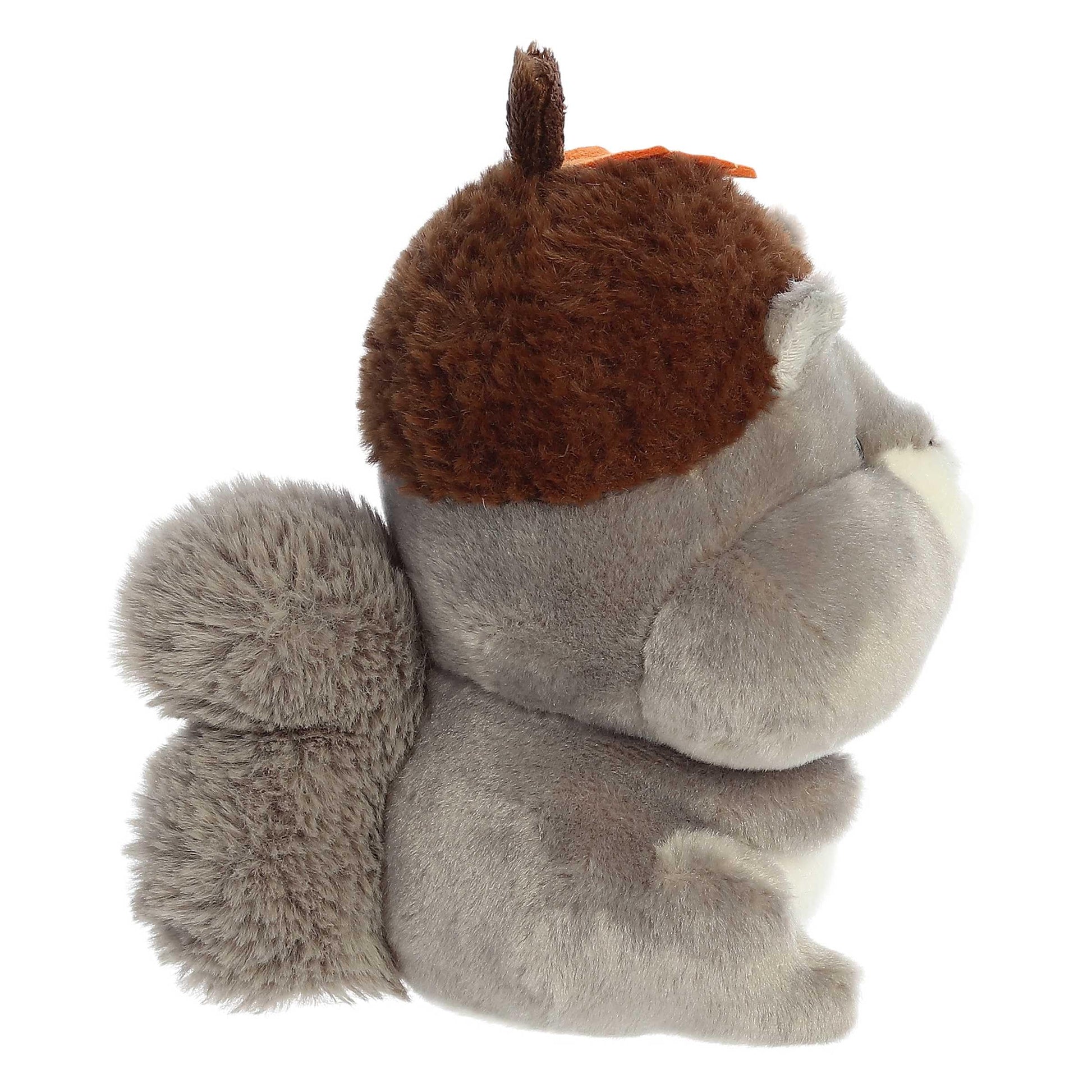 Aurora Festive Holiday Life in A Nutshell Squirrel Stuffed Animal - Seasonal Cheer - Heartwarming Gifts - Gray 8 Inches