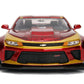 Jada Toys Marvel 1:24 2016 Chevy Camaro SS Die-cast Car with 2.75" Iron Man Figure, Toys for Kids and Adults, Red (99724)