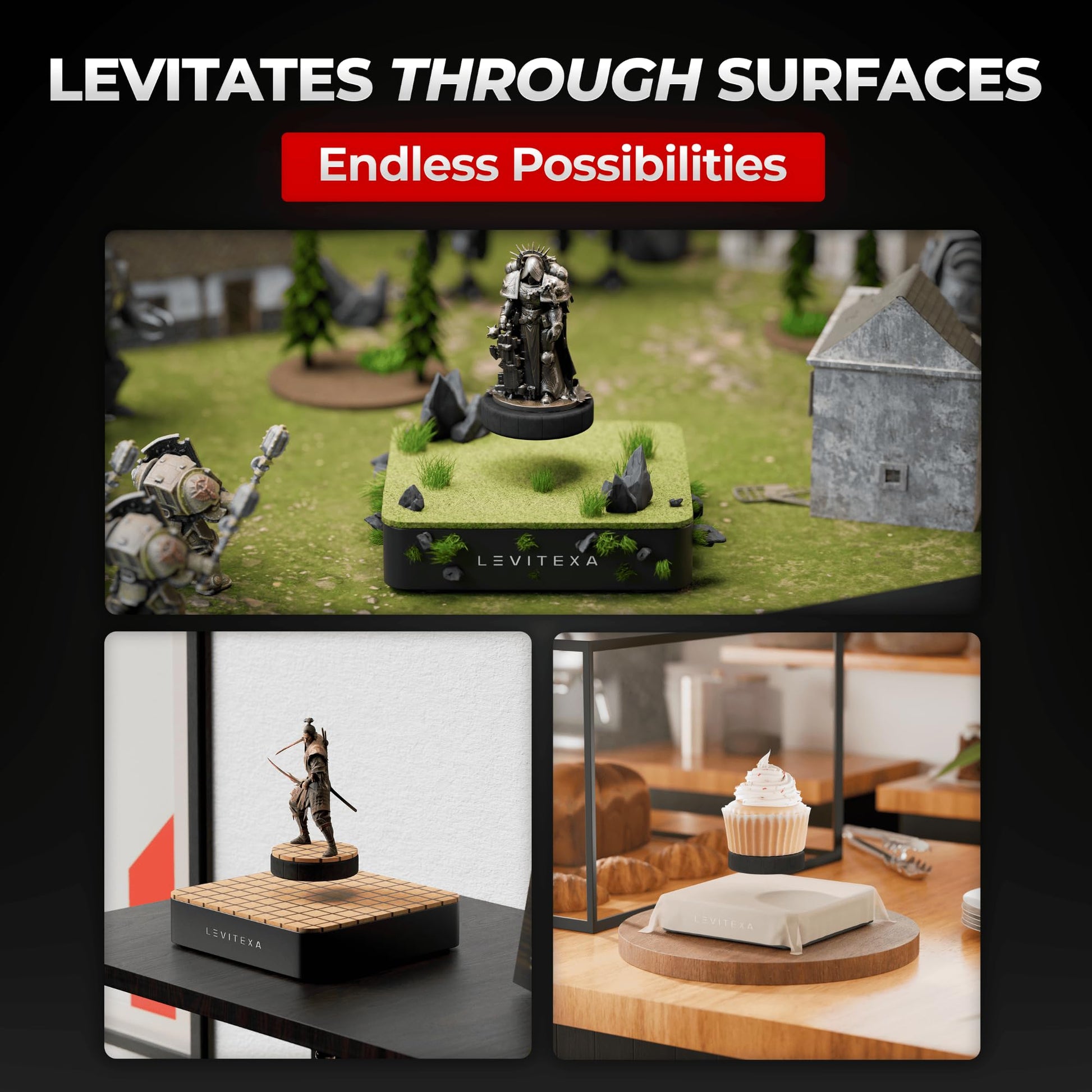 Levitexa Nimbus Levitating Display - Floating Display, Levitating Stand, Levitation Decor, Magnetic Stand, Magnetic Levitation for Figures and Toys