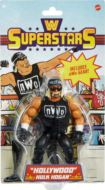 Mattel WWE Superstars Action Figure & Accessories, Series 1 “Hollywood” Hulk Hogan Retro Collectible with Swappable Hands