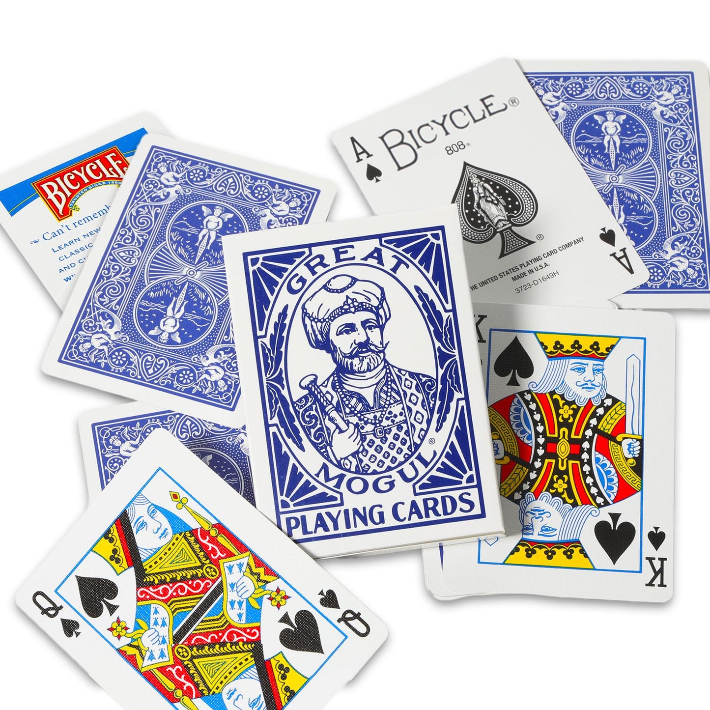 Bicycle Vintage Great Mogul Rider Back Playing Cards 6 Pack - Bundle with 6 Air Cushioned Playing Card Decks | Collectible Bulk Playing Cards