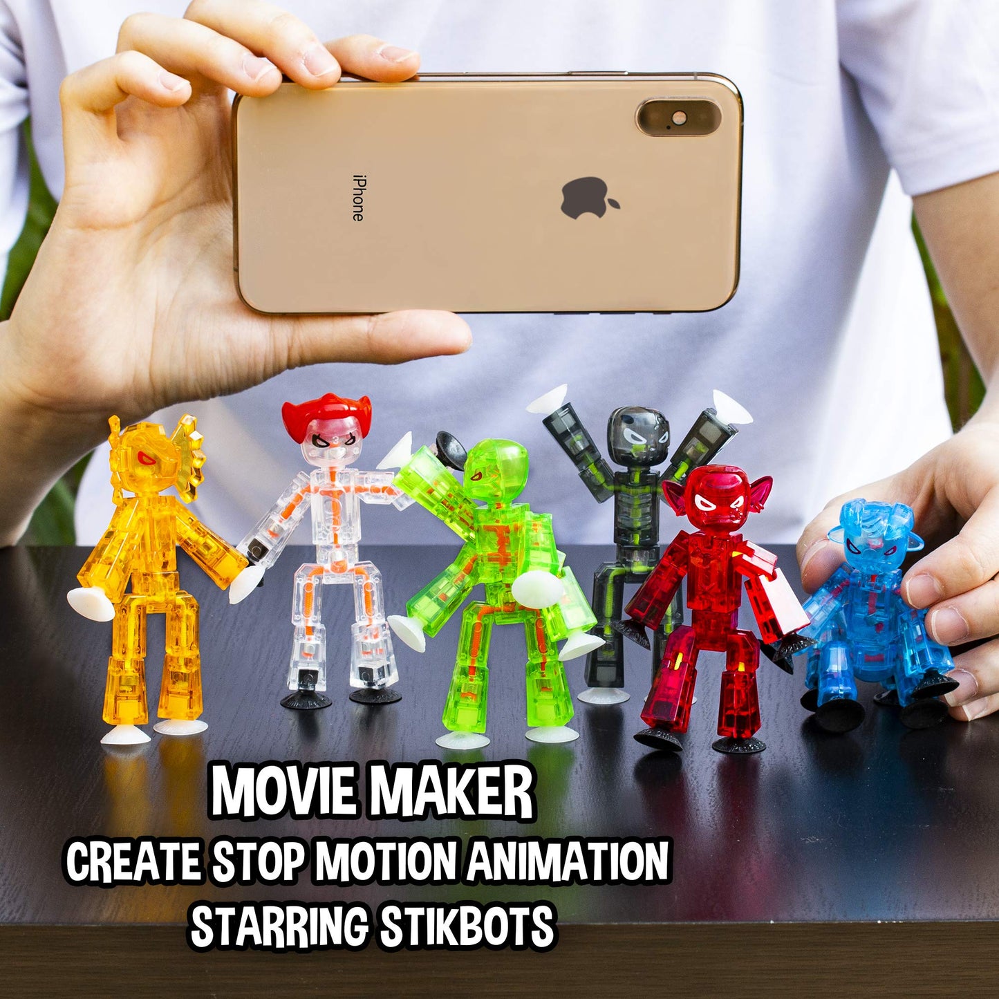 StikBot Zing Monsters, Complete Set of 6 Poseable Monster Action Figures, Includes Giggles, Goblin, Insector, Grim, Aquafang and Kyron