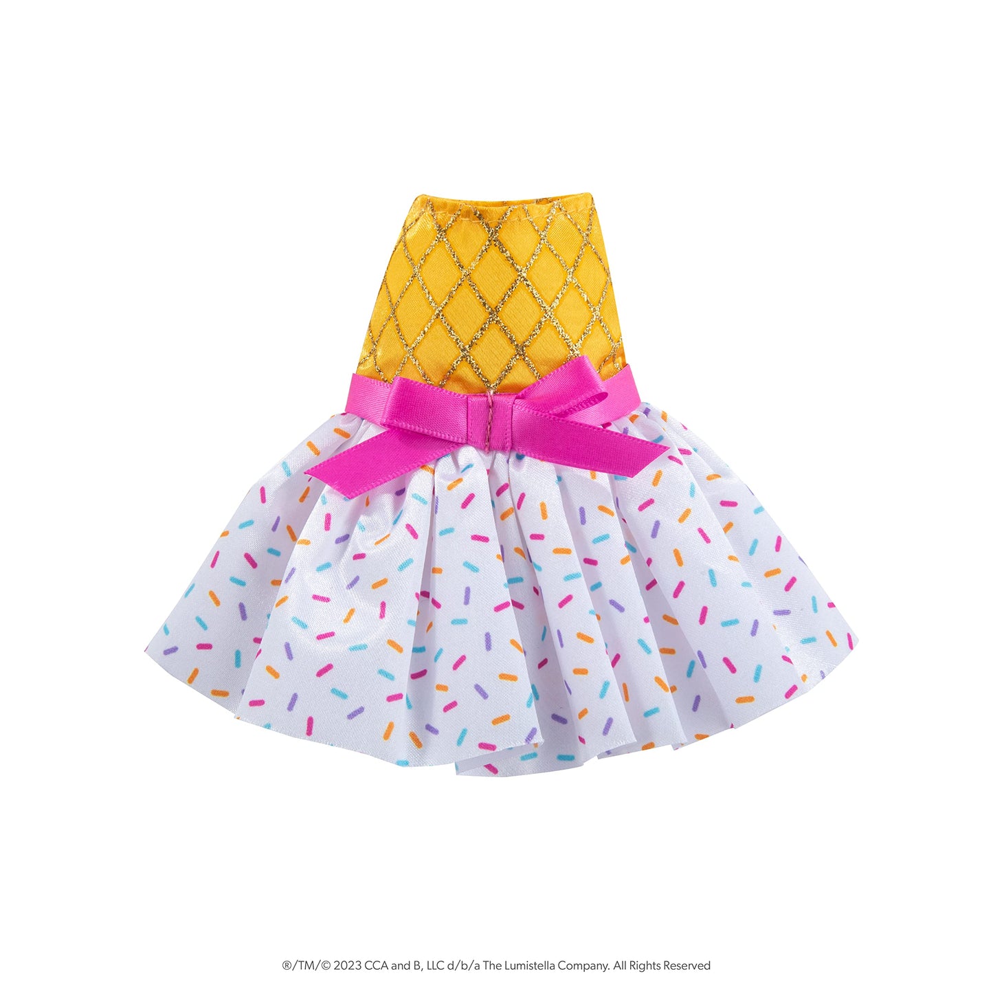 The Elf on the Shelf Claus Couture Ice Cream Party Dress Accessory for your Scout Elf - Ice Cream Cone Inspired Dress & Bodice - Scout Elf NOT