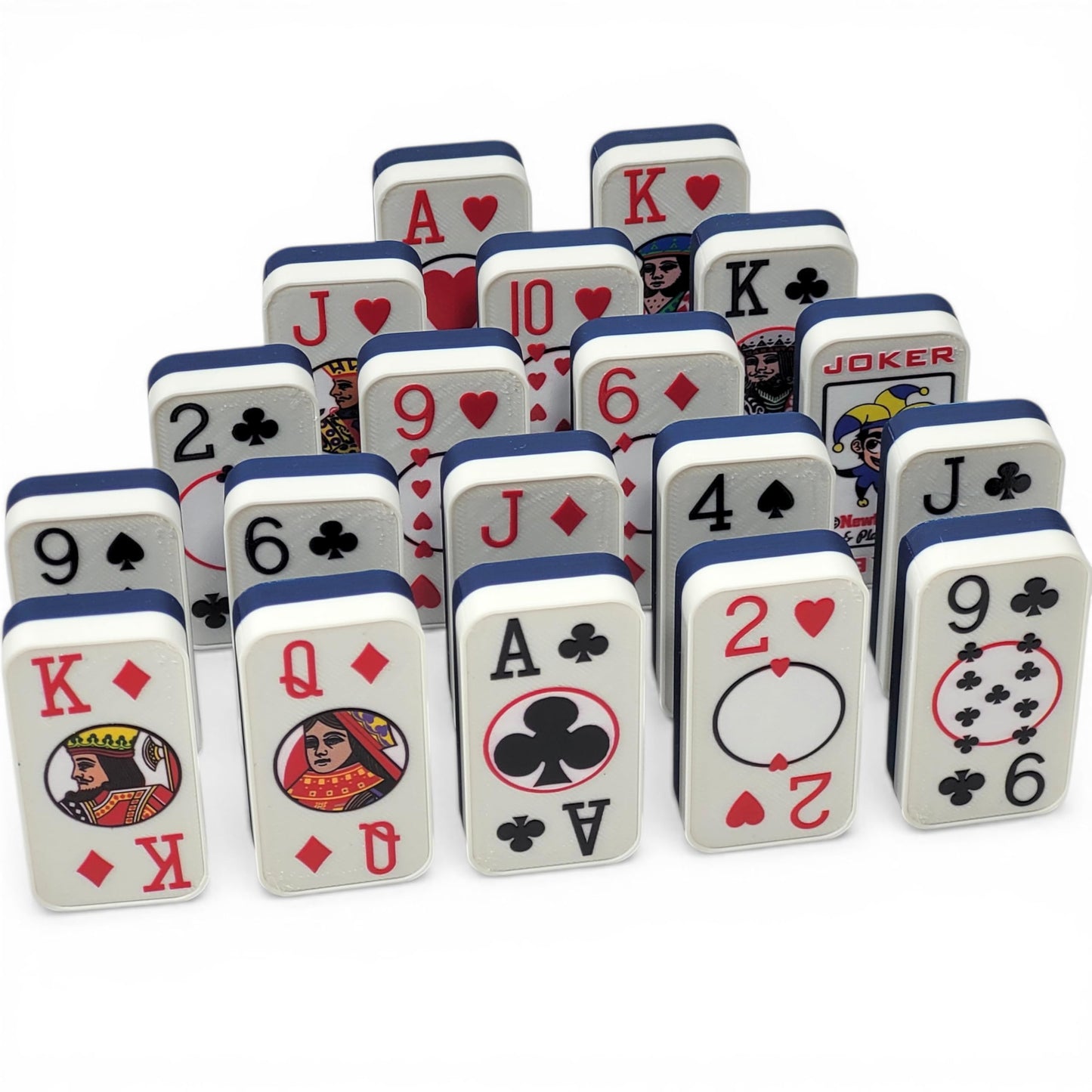 Cardian Poker Dominoes, Playing Cards: Standard 52+2 Jokers, US Made (Blue)