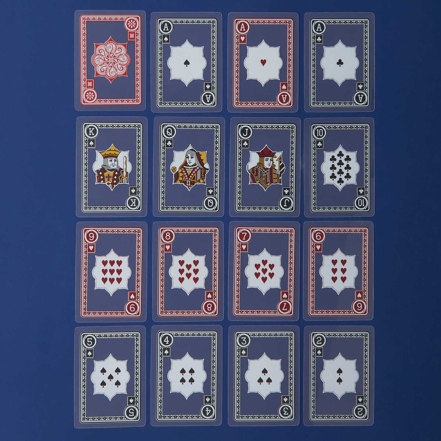 Waterproof Playing Card Deck with Jokers - 54 Clear Plastic Cards, Poker Size, Standard Index - Durable, Washable and Easily Portable - Flexible