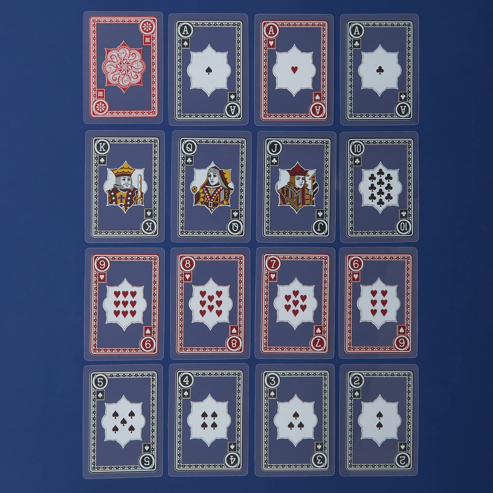 Waterproof Playing Card Deck with Jokers - 54 Clear Plastic Cards, Poker Size, Standard Index - Durable, Washable and Easily Portable - Flexible