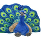WILD REPUBLIC Peacock Plush, Stuffed Animal, Plush Toy, Kids Gifts, Cuddlekins, 8 Inches,Blue