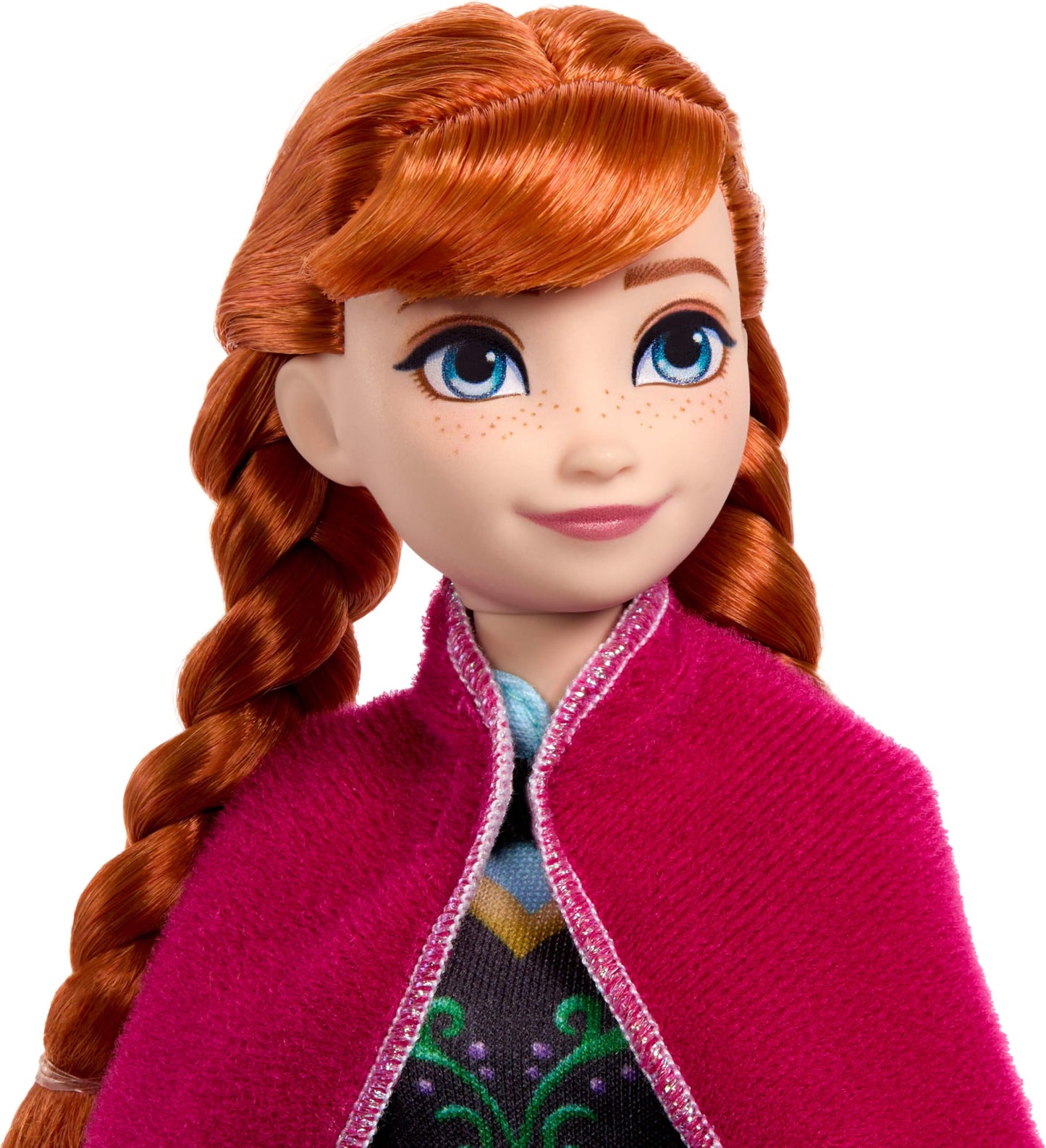 Mattel Disney Frozen Anna Fashion Doll in Sparkling Removable Dress, Cape & Boots and Braided Hair, Posable & Collectible, Inspired by Movie