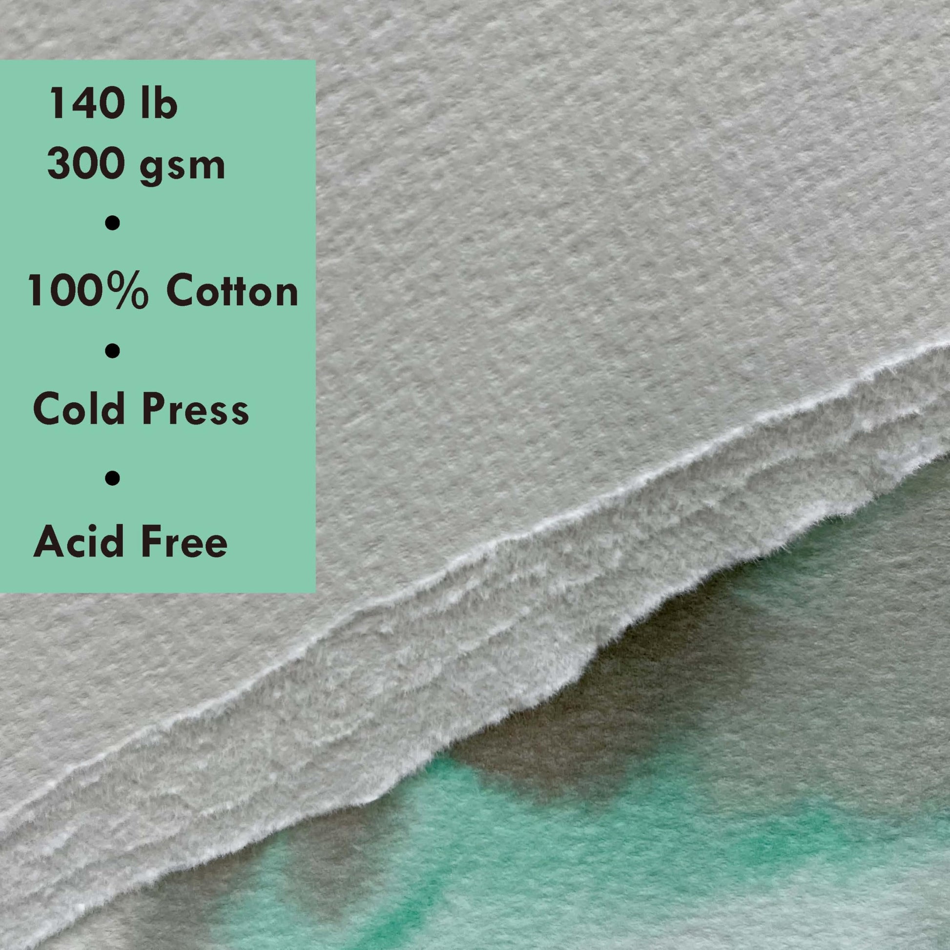 tumuarta Square 100% Cotton Watercolor - Sketchbook, 6x6 in, 140 LB, 300GSM, Cold Press, Acid Free, 24 Sheets,48 Pages, Watercolor Journal for Use As