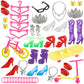JANYUN Total 114pcs -16 Pack Doll Clothes Party Gown Outfits Set for Doll+ 98pcs Girl Dolls Dresses Accessories Shoes Bags Necklace Mirror Hanger