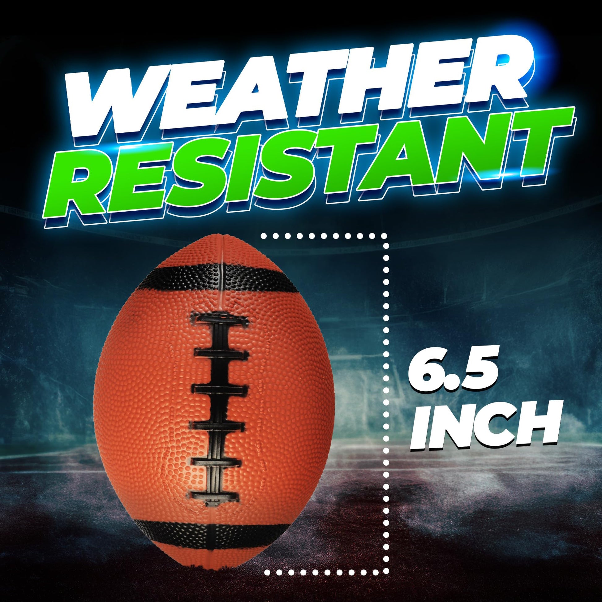 6-Inch Mini Inflatable Footballs for Kids and Toddlers w/ Pump (Pack of 5)