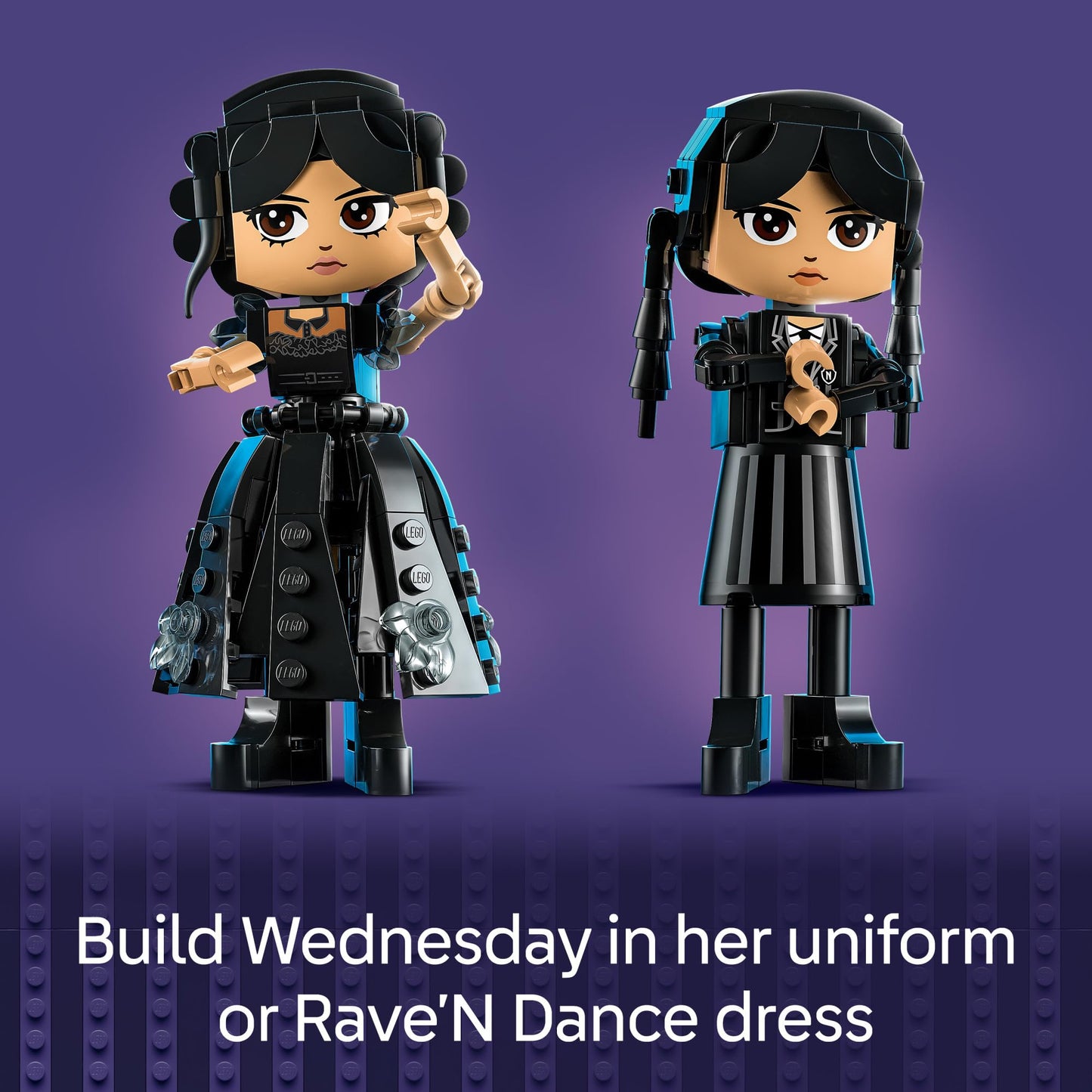 LEGO Wednesday Addams Figure - Building Toy for Kids, Girls & Boys, Ages 10+ - Collectible Wednesday Addams Doll with Display for Fans - Gift Idea