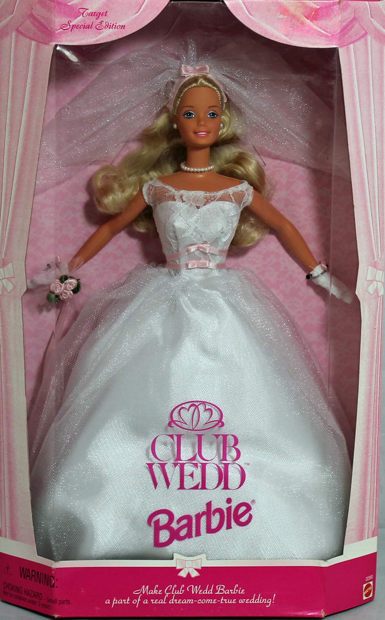 Barbie 22360 1998 Target Club Wedd Blonde Doll