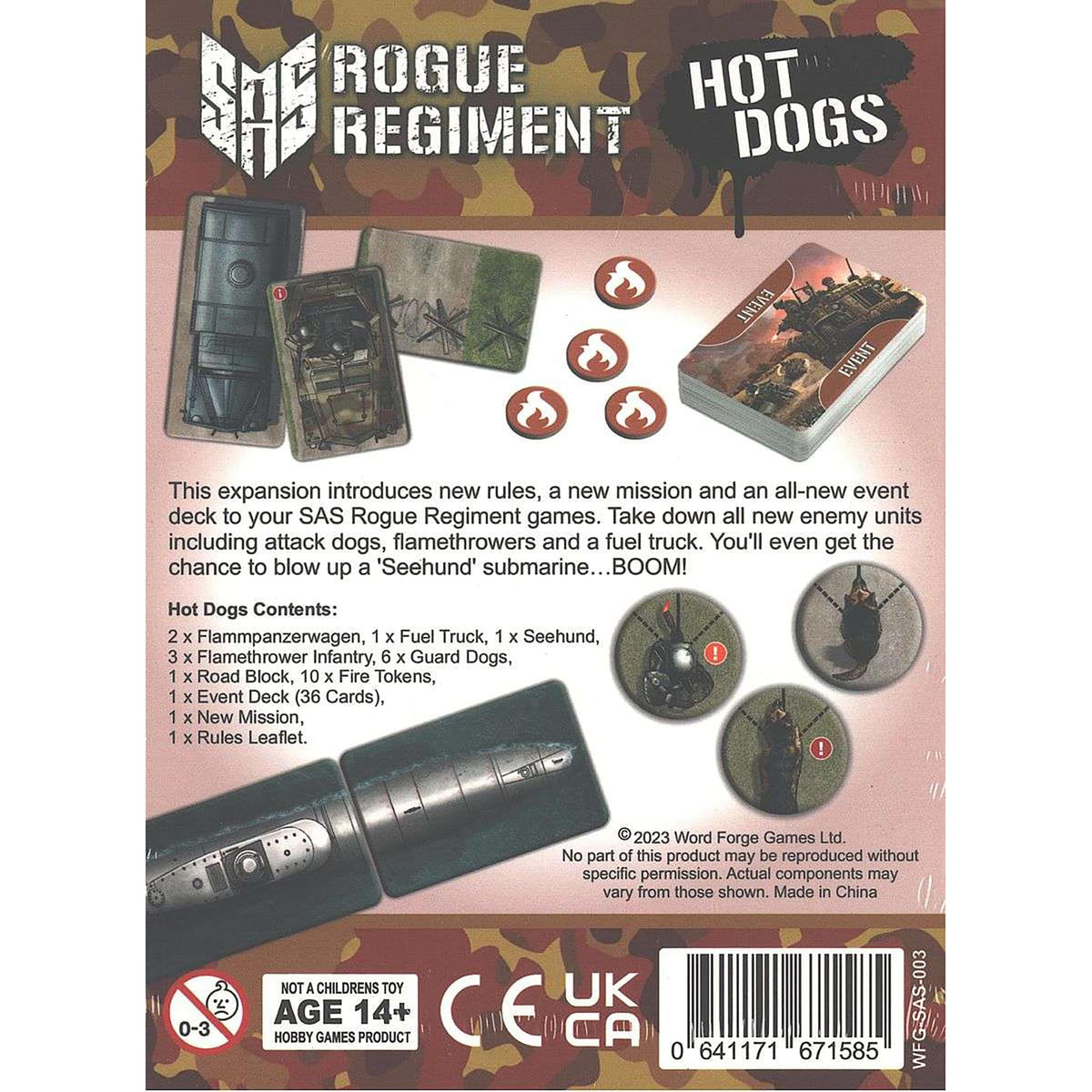 Word Forge Games: SAS Rogue Regiment - Hot Dogs Expansion - Strategy Board Game, WWII Stealth Action, Military Theme, Ages 14+, 1-4 Players, 60 Min