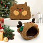 Lukxi 17cm Doll Christmas Clothes, 2-Piece Reindeer Outfit for Lububu(No Doll), Small Kawaii Clothes Set for 6.7" Dolls, Gift for Women(Brown)