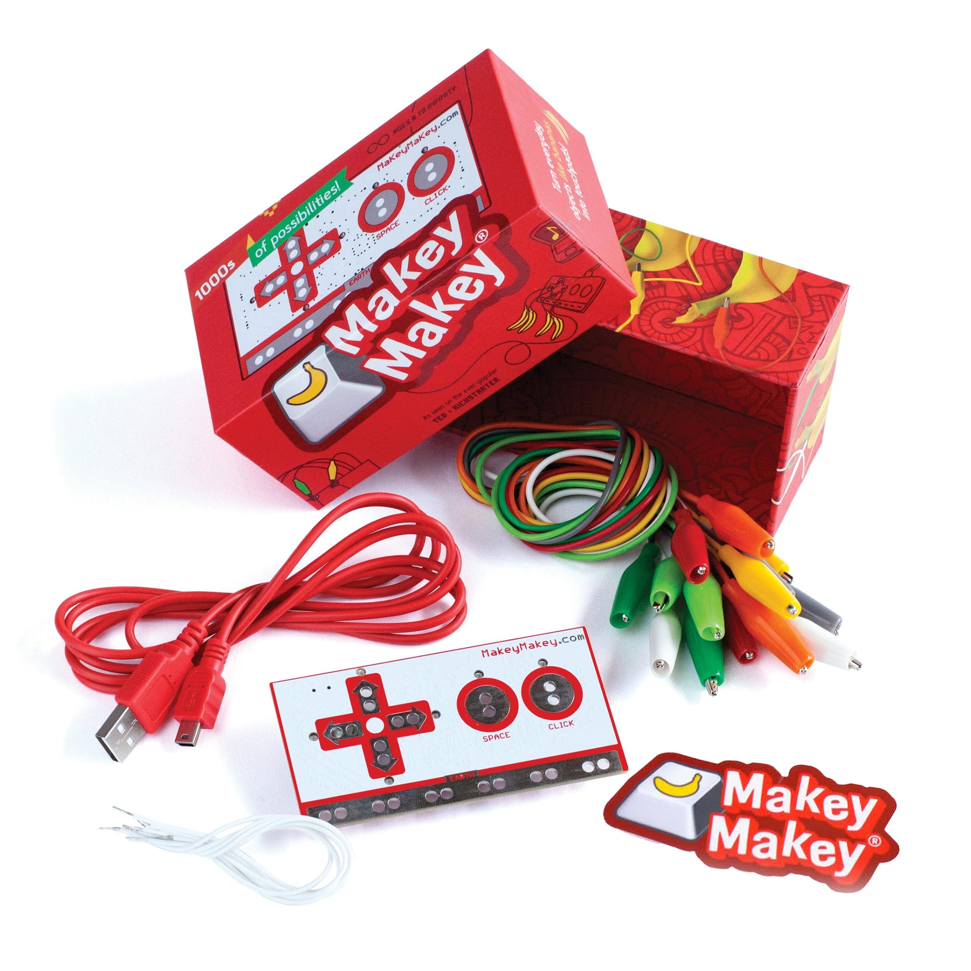 Makey Makey STEM Kit from Joylabz, Educational Science Kits, 1000s of Engineering and Computer Coding Activities, Hands-on Technology Learning Fun