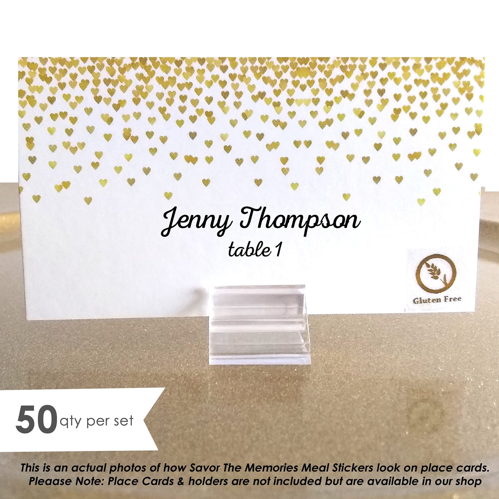 Crab Food Choice Stickers for Place Cards- Meal Stickers (Clear with Black Icon) by Savor The Memories
