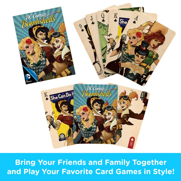 AQUARIUS DC Comics Bombshells Playing Cards - Bombshells Themed Deck of Cards for Your Favorite Card Games - Officially Licensed DC Comics Merchandise