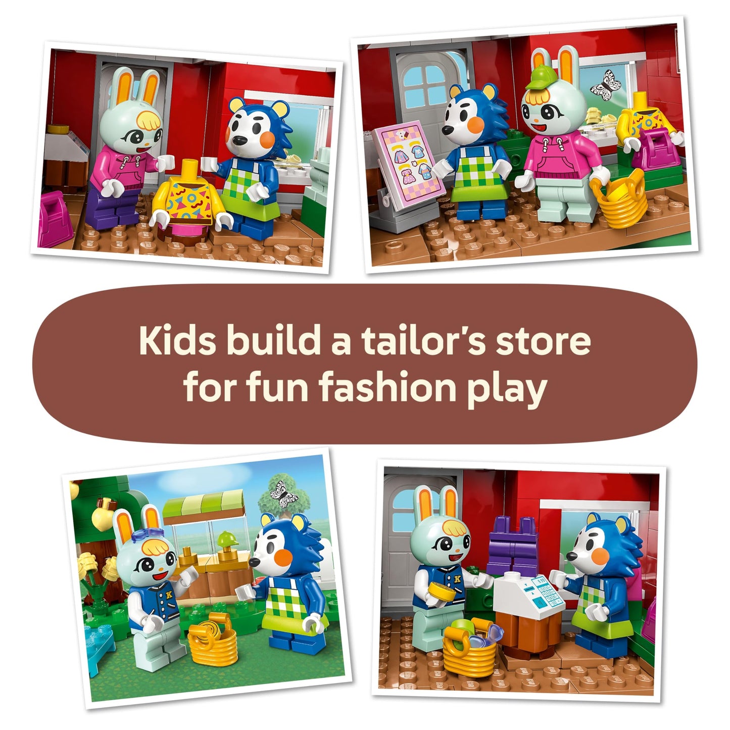 LEGO Animal Crossing Able Sisters Clothing Shop Building Toy - Animal Crossing Toy Figures and Playset for Kids, Girls and Boys, Ages 6+ - Pretend
