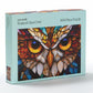 Stained Glass Owl Jigsaw Puzzle for Adults - 1000 Piece Puzzle with Bonus Poster Included, Unique Design & Vibrant Colors