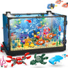 Jorumo Fish Tank Building Block, Lighting Aquarium Building Sets for Adults and Kids Including Ocean Jellyfish, Dolphin, Turtle, Crab, Animal Building