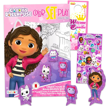 DreamWorks Gabby's Coloring and Activity Book for Kids - Bundle with Gabby's Coloring Pages and Cut Out Figures Plus More | Gabby's Activity Set