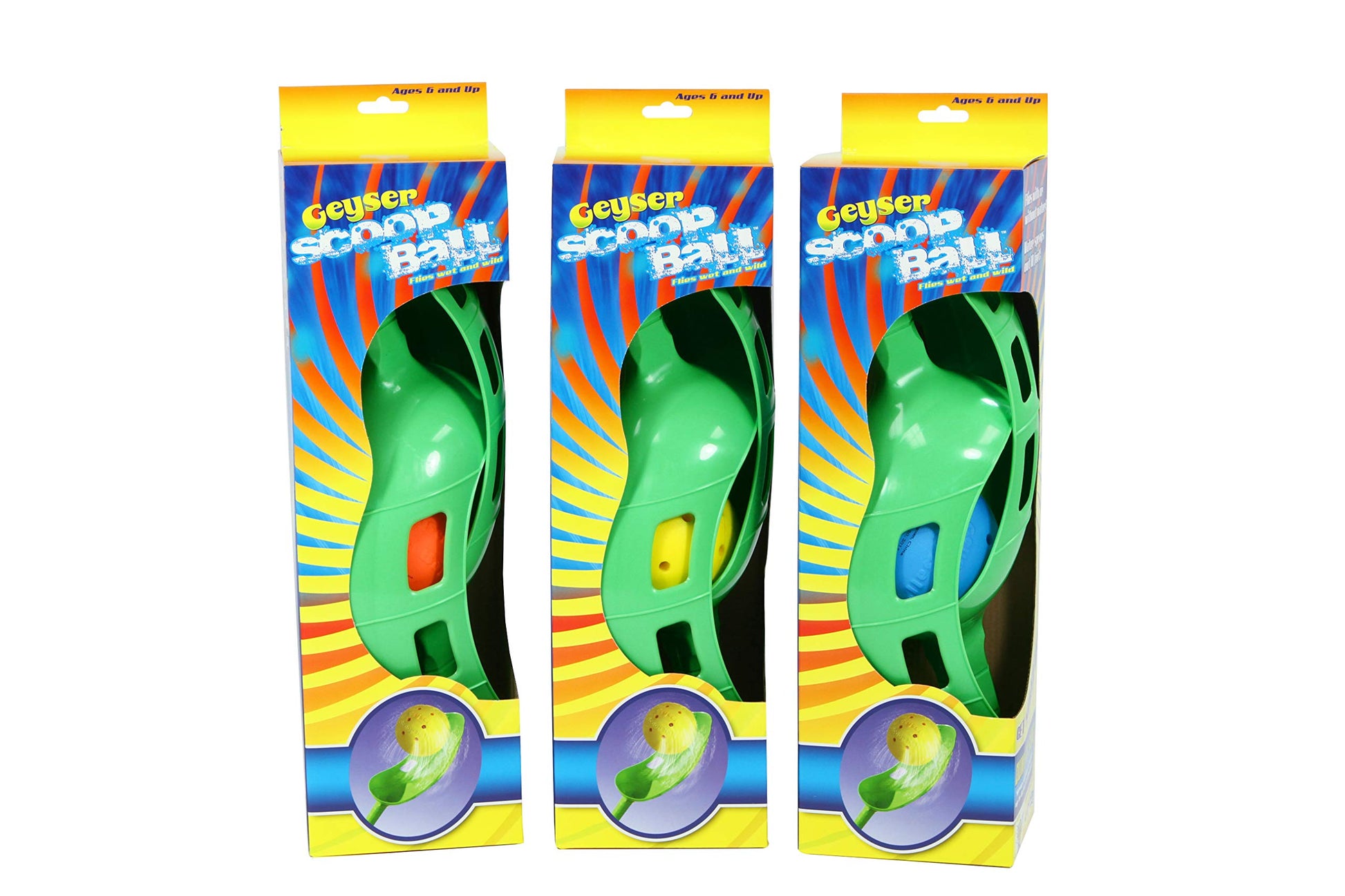 Water Sports Outdoor Pool and Beach Scoop Ball Set (Colors May Vary), 17" x 5.5"