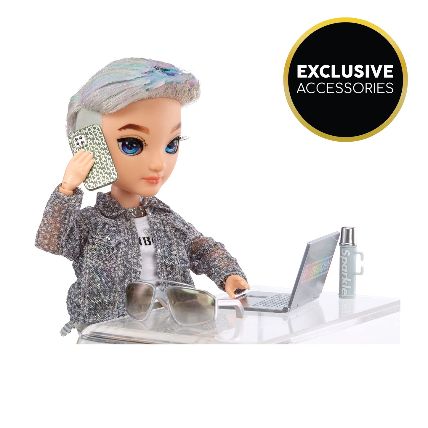 Rainbow High Aidan- Purple Boy Fashion Doll. Fashionable Outfit & 10+ Colorful Play Accessories. for Kids 4-12 Years Old and Collectors.